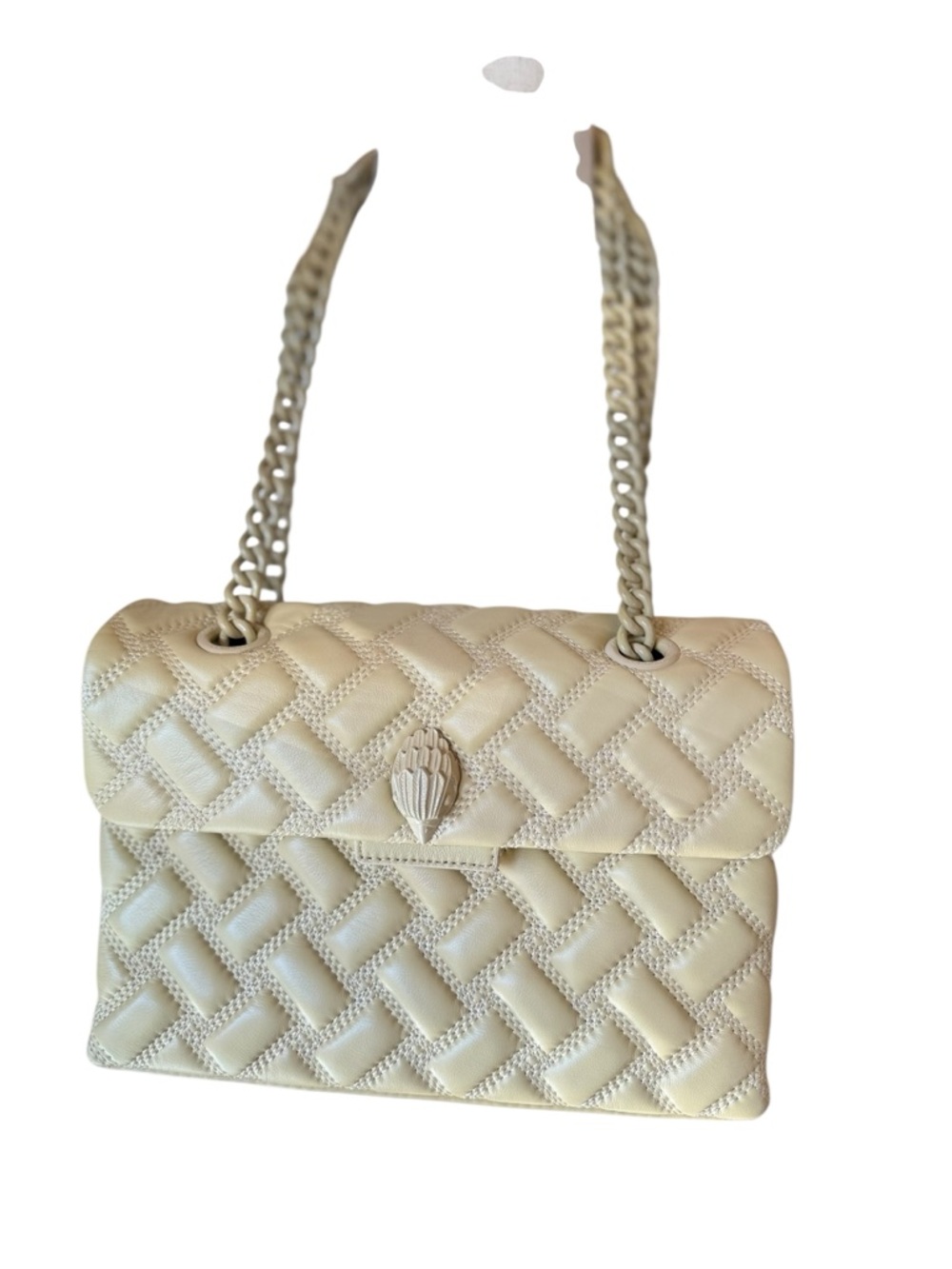 Kurt Geiger Cream Quilted Chain-strap Crossbody Bag